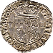 ⅛ Ecu of Navarre - Henry IV, France, 1590-1609 reverse image