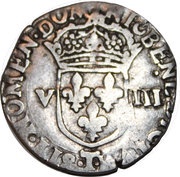 ⅛ Ecu - Henry IV Foliated cross, France, 1590-1610 reverse image