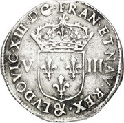 ⅛ Écu - Louis XIII obverse image