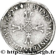 ⅛ Écu - Louis XIII, France, 1642-1643 reverse image