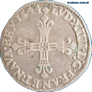 ⅛ Écu au marteau - Louis XIII, France, 1643-1649 reverse image