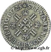 ⅛ Écu aux Huit L - Louis XV, France, 1725 reverse image
