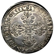 1 Franc - Henry III, France, 1575-1589 reverse image