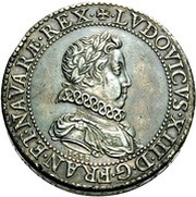 Franc, buste au col fraisé - Louis XIII obverse image