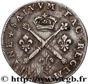 20 sols de Béarn aux insignes Louis XIV, France, 1707-1708 reverse image