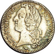 ⅕ Ecu - Louis XV obverse image