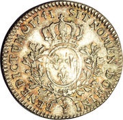 ⅕ Ecu - Louis XV, France, 1741-1771 reverse image
