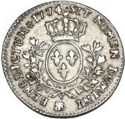 ⅕ Ecu - Louis XV, France, 1771-1774 reverse image
