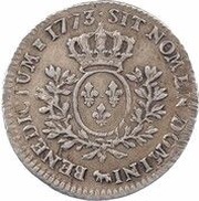 ⅕ Ecu - Louis XV, France, 1773-1774 reverse image