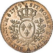 ⅕ Ecu - Louis XVI, France, 1775-1790 reverse image