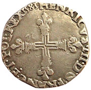 ¼ Écu - Henri III obverse image