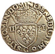 ¼ Écu - Henri III, France, 1578-1592 reverse image