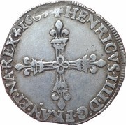 ¼ Écu - Henri IV 1st type obverse image