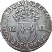 ¼ Écu - Henri IV 1st type, France, 1589-1610 reverse image