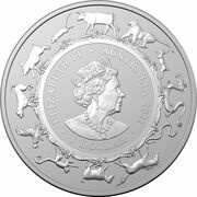 1 Dollar - Elizabeth II 6th Portrait - Year of the Ox - Silver Bullion obverse image