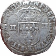 ¼ Ecu - Henri IV 2nd type, France, 1590-1610 reverse image