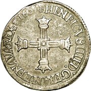 ¼ d'écu - Henri IV - 5e type obverse image