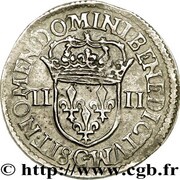 ¼ d'écu - Henri IV - 5e type, France, 1590-1610 reverse image