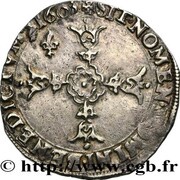 ¼ Ecu - Henry IV 4th type obverse image