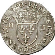 ¼ d'écu - Henri IV - 7e type, France, 1606 reverse image