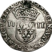 ¼ d'écu - Henri IV - 3e type, France, 1606-1607 reverse image