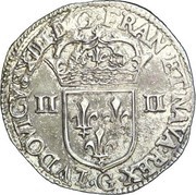 ¼ Écu - Louis XIII 1st type obverse image