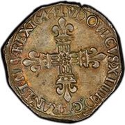 ¼ Ecu - Louis XIV Type 1 obverse image