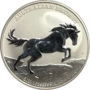 1 Dollar - Elizabeth II 6th Portrait - Australian Brumby - Silver Bullion Coin, Australia, 2021 reverse image