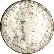 ¼ Ecu with long wick - Louis XIV obverse image