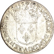 ¼ Ecu with long wick - Louis XIV, France, 1646-1655 reverse image