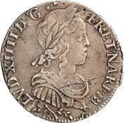 ¼ Ecu of Bearn with long wick - Louis XIV obverse image