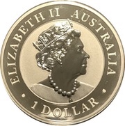 1 Dollar - Elizabeth II 6th Portrait - Emu - Silver Bullion Coin obverse image