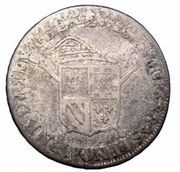 ¼ Ecu of Flanders with insignia - Louis XIV pointy schield, France, 1705 reverse image