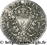 ¼ Ecu with three crowns - Louis XIV, France, 1709-1715 reverse image
