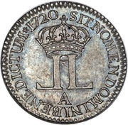 ¼ Ecu - Louis XV, France, 1720 reverse image