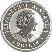 1 Dollar - Elizabeth II 6th Portrait - Australian Kookaburra obverse image