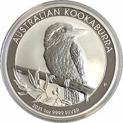 1 Dollar - Elizabeth II 6th Portrait - Australian Kookaburra, Australia, 2021 reverse image