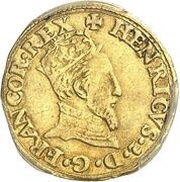 ½ Ecu - Henry II obverse image