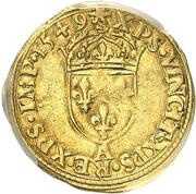 ½ Ecu - Henry II, France, 1549 reverse image