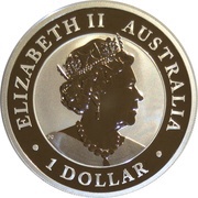 1 Dollar - Elizabeth II 6th Portrait - Australian Kookaburra - Coloured obverse image