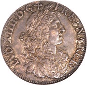 ½ Ecu of Bearn with juvenile bust - Louis XIV obverse image