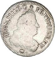 ½ Ecu with insignia - Louis XIV obverse image