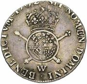 ½ Ecu of Flanders with insignia - Louis XIV round shield, France, 1701-1704 reverse image