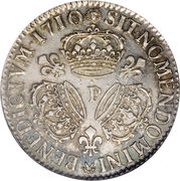 ½ Ecu with three crowns - Louis XIV, France, 1709-1715 reverse image