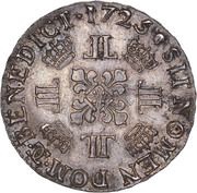 ½ Écu - Louis XV, France, 1725 reverse image