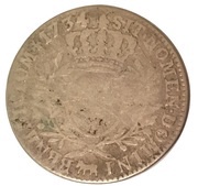 ½ Écu d'argent de Béarn dit "aux branches d'oliviers" - Louis XV, France, 1726-1739 reverse image