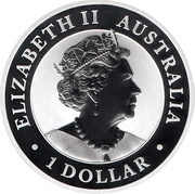 1 Dollar - Elizabeth II 6th Portrait - Australian Wedge-Tailed Eagle - Silver Bullion Coin obverse image