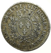 ½ écu à la vieille tête - Louis XV, France, 1771-1774 reverse image