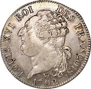 ½ Écu - Louis XVI "FRANÇOIS" obverse image