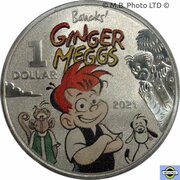 1 Dollar - Elizabeth II 6th Portrait - Centenary of Ginger Meggs, Australia, 2021 reverse image